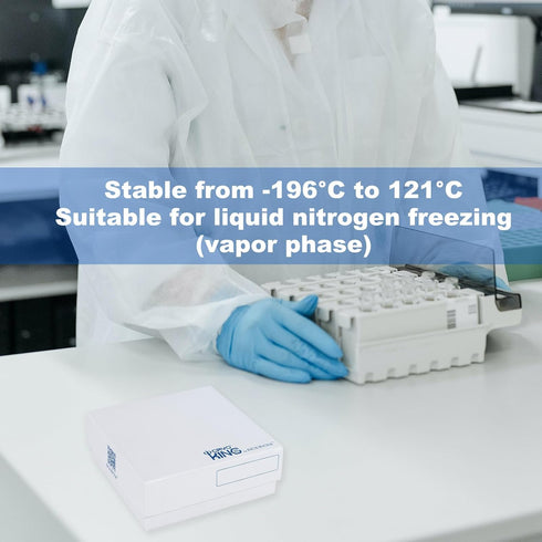 Cardboard Cryogenic Lab Freezer Box, 100-Well Microtube Storage Box, Plastic Coating, Pack of 5
