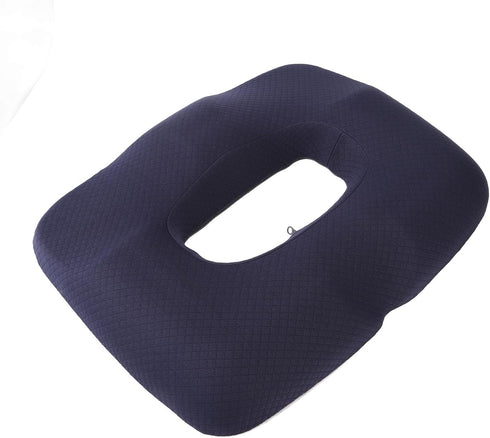RUYANZER Tailbone Hollow Seat Cushion Comfortable Memory Foam Breathable Orthopedic Chair Pad with Grooved Design