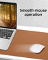 Leather Desk Pad Protector, Mouse Pad, Non-Slip PU Leather Desk Blotter, Large Waterproof Mat for Office/Home (Light