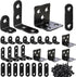 mxuteuk 96PCS L Brackets for Shelves & Flat Plate Straight Bracket,Black Stainless