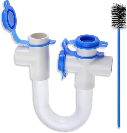 Condensate Trap 3/4 PVC P Trap HVAC with Clear Tubing to Spot Dirt & Debris for HVAC Systems