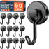 FINDMAG 12 Pack Heavy Duty Magnetic Hooks, 60 LB+ Swivel Hooks for Hanging in Kitchen, Office, Garage