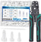 smseace 580pcs Closed End Crimp Terminal with Wire Stripper Crimping Tool, 3-Values Wire End Caps for 22-10AWG
