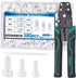 smseace 580pcs Closed End Crimp Terminal with Wire Stripper Crimping Tool, 3-Values Wire End Caps for 22-10AWG