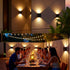 4 Pack,Illuminate IP65 ASLIDECOR Solar Wall Lights UP Down Outdoor Sunlight Sensor Lamp Waterproof LED Modern Deck