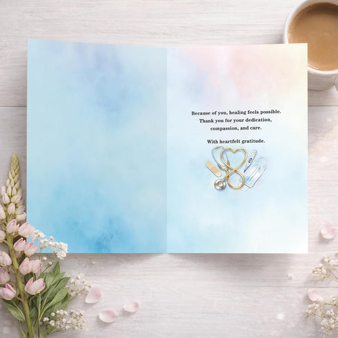MOROLURU Thank You Doctor Card Appreciation Card for Doctor or Medical Professional, Gratitude Greeting Card