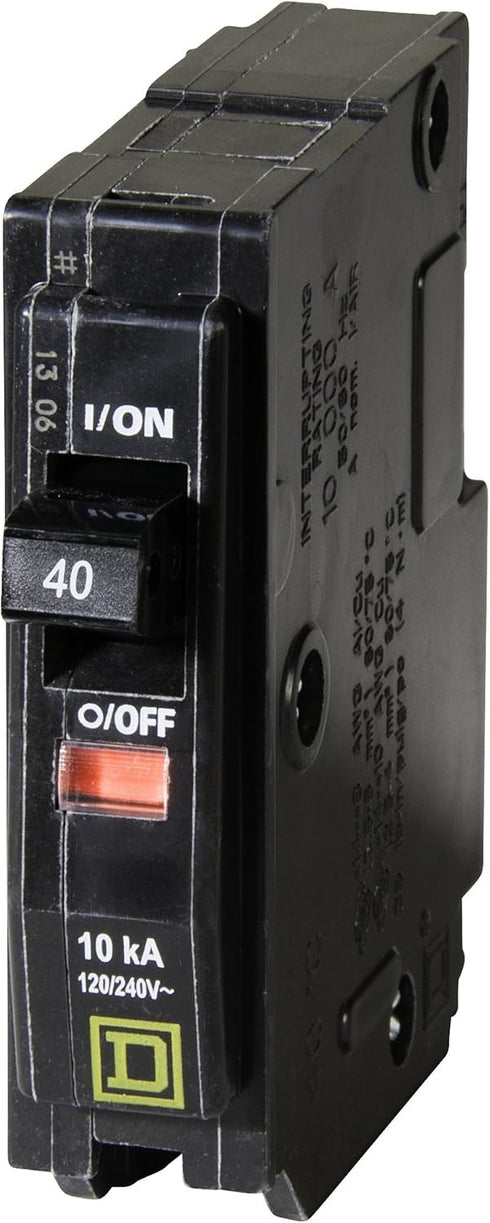 Square D QO140CP 40 Amp Single-Pole Circuit Breaker