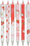 YYaaloa 12pcs Cute Strawberry Pens, Black Gel Ink Retractable 0.5mm Gel Pens, Fun Gifts for Kids Girls Boys