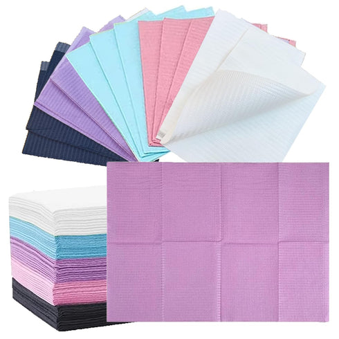 Yuelong Disposable Dental Bibs 50pcs Tattoo Bibs Colorful Tattoos Table Covers 3