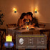 FriutShine 1 Pack) Flameless Candles Night Light with Flickering Flame, Battery Operated LED Night Light, Magnetic