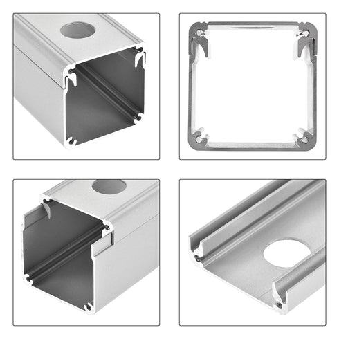 uxcell Single Holes 16mm Aluminum Switch Button Station Box with PG7 Cable Gland and Mounting Base