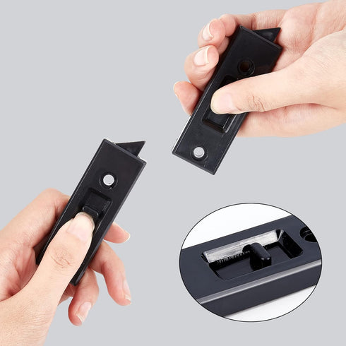 GORGECRAFT 2 Pairs Tilt Latch Replacement Window Parts, Plastic Construction with 8Pcs Iron Screws for Home Windows