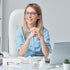UPIHO White Office Supplies Set, Desk Accessories with Stapler, Tape Dispenser, Scissors, and More for Women