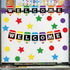 Whaline 57 Pieces Colorful Pencil Design Welcome Bulletin Board Set Back Banner Star Dots Shape Cutouts for Classroom