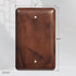 2-Pack 1-Gang Blank Outlet Cover Wall Plate, Solid Wood Cover Plate in Premium North American Walnut