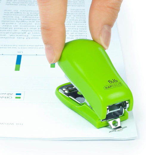 Rapesco Bug Mini Stapler, Green Color (1411)