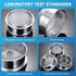 3 Pcs 304 Stainless Lab Sieves, 200 Mesh, 80 Mesh, 10 Mesh Aperture Test Sieve, 4 Inch Diameter Economy Test Sieve
