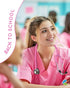 FriCARE Dual Head Stethoscope - Smooth Hot Pink Tube for Nurses and Medical Students