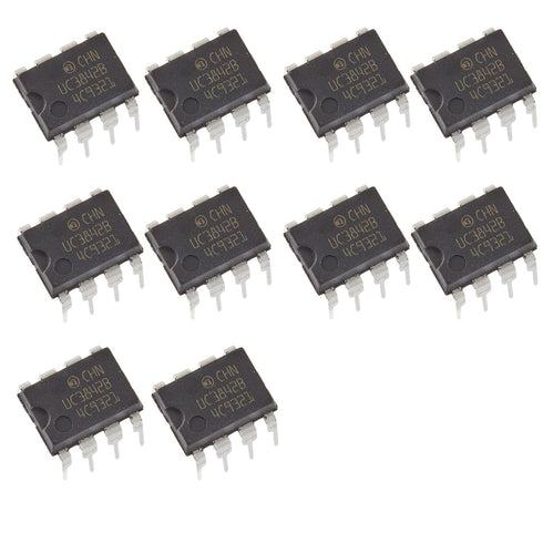 10pcs UC3842B UC3842 High Performance PWM Current Mode Controller, 1 A, 8-Pin PDIP
