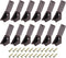 uxcell 12 Pcs 90 Degree Plastic Corner Braces, 20x17x20mm Shelf Right Angle