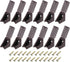 uxcell 12 Pcs 90 Degree Plastic Corner Braces, 20x17x20mm Shelf Right Angle