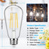 4-Pack Vintage E26 LED Edison Bulbs 100W Equivalent 1400LM High Brightness 8W ST58 LED Filament Light Bulbs 4000K Daylight White Medium Base CRI90+ Antique Clear Glass for Home Office, Non-dimmable by Sucolite