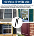 60 3 Inch Pcs Vinyl Shutter Fasteners Heavy-Duty Shutter Loks for Exterior Decorative Shutters, UV-Resistant