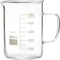 Glass Beaker Mug with Handle, Double Graduated, 500ml (16.9oz/2.1cup) with Pouring Spout