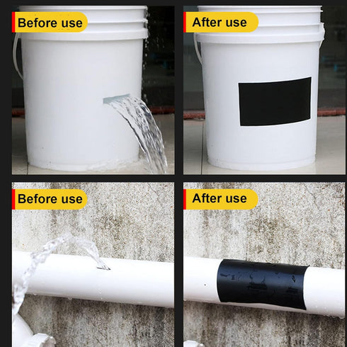 WELSTIK Waterproof Tape Patch & Seal Tape, Black Duct Tape for Leak Repair, 4''x 60"