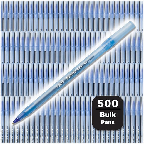 BIC Round Stic Medium 500CT BLU
