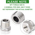 TAISHER 5PCS Forging of 304 Stainless Steel Reducer Hex Bushing, 3/4" Male NPT to 1/2" Female NPT, Reducing Forging