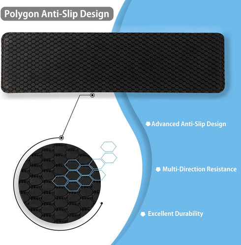 Faluber Cooling Gel Wrist Rest Pad - Full Size 18" Memory Foam Palm Rest with Non-Slip Footpad, Ergonomic Design