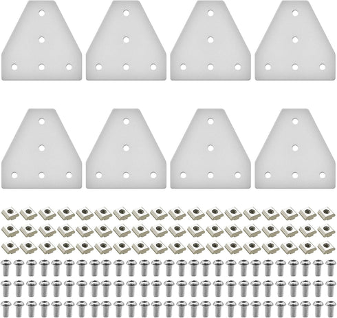 8pcs 3030 Brackets T Plate Connector Joint Plate T Slot Hardware V Slot Accessories 3030 Aluminum Extrusion