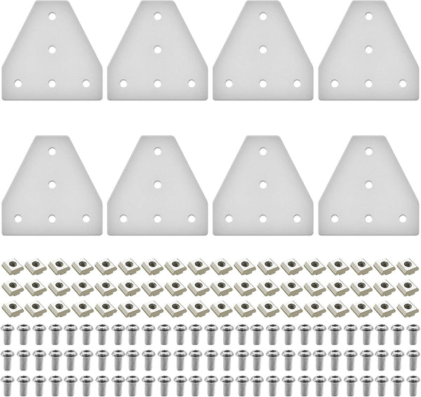 8pcs 3030 Brackets T Plate Connector Joint Plate T Slot Hardware V Slot Accessories 3030 Aluminum Extrusion