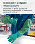 PACIFIC PPE 26" Rubber Gloves Chemical Resistant PVC Reusable Heavy Duty Waterproof Gloves with Cotton Liner Anti-skid,
