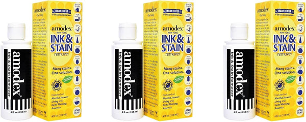 Amodex Ink & Stain Remover for Clothes, Leather and Skin - Removes