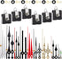 6 Pieces Clock Mechanism Replacement Kit with 9 Pack Clock Hands, Battery Operated for DIY Clock Repair