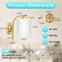 1 E26 Bulbs CANMEIJIA Gold Wall Light Fixtures, Wall Sconce Light, Gold Wall Lamp Bathroom Vanity Lightting for Mirror