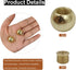 MA&J 0.69/17.5mm 2 Pack Ball Lamp Finials Caps Knob, Solid Brass lamp Shade toppers screw with Brass Reducing Adapter