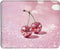 XUNLURY Trendy Pink Disco Ball Cherry Mouse Pad, Funky Preppy Y2K Glitter Cherry