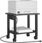 TUTOTAK 2 Tier Printer Stand, Rolling Printer Cart with Power Outlets and USB