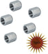 5PCS M6 X 1-Pitch 10mm Length 304 Stainless Steel Metric Hex Coupling Nut