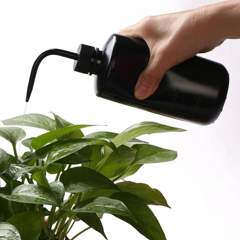 2Pcs 500ml Tattoo Wash Bottle | 16oz Water Squirt Bottle for Medical Succulent Cleaning, White & Black