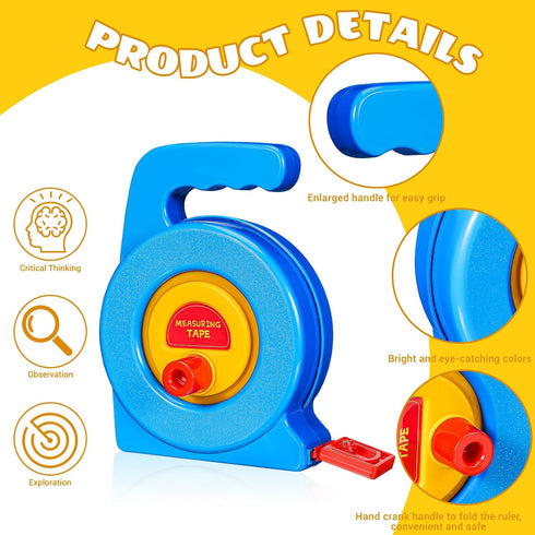 3 Feet./1M Counting Measuring Tape Retractable Soft Tape Measure Long Dual-Scale for Kids-Retractable Measuring Toy