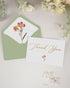 50 Pack 4x6 Inches, MAOBUYOU Floral Thank You Cards with Envelopes, Bulk Greeting Cards Green Envelopes