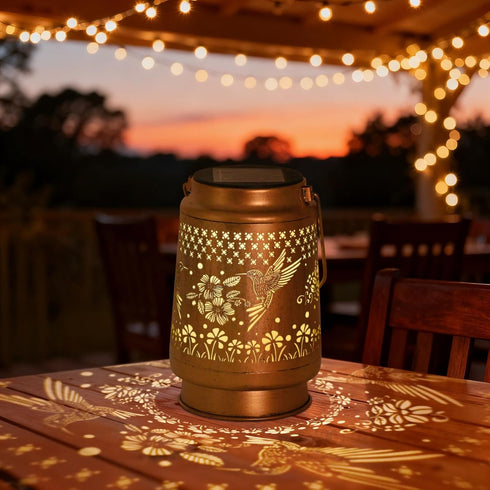Hummingbird Mothers Day Gifts for Mom, Solar Lanterns Outdoor Waterproof - Birthday Gifts for Women, Hanging Solar