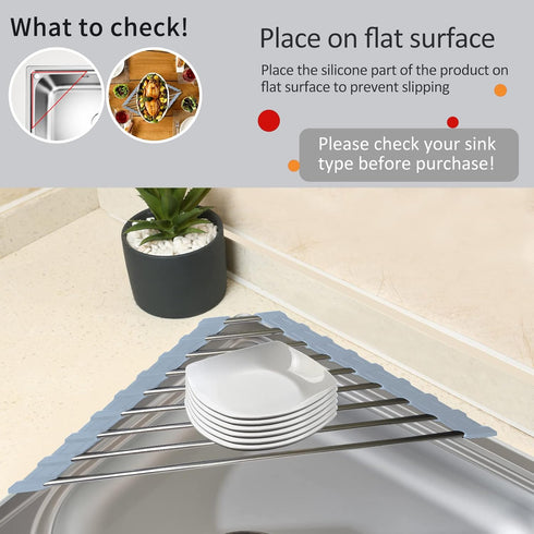 SHUYUE 2 Pack (2Pack Sink Sponge Holder in Sink Dish Drying Rack Corner Sink Strainer for Kitchen Sink Caddy Corner