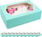 Global Sugar Art 10-Count Extra Deep Quarter Sheet Cake Box with Window,