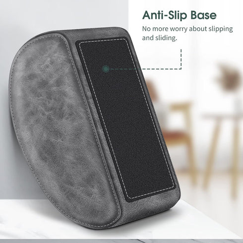 Large Remote Control Holder with 5 Compartments, KENOBEE Anti-slip Desktop Caddy for Phone, Office Supplies - Gray