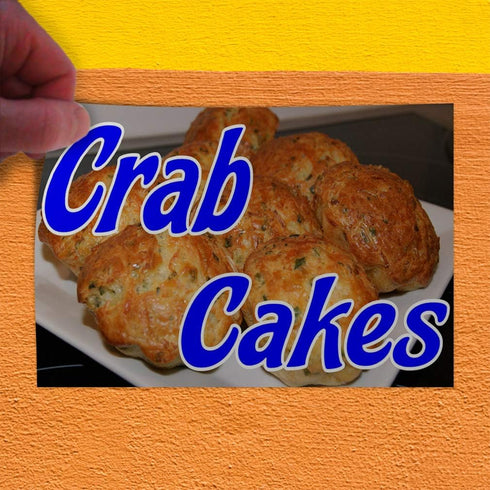 Fastasticdeals 36x24Inches Decal Stickers Multiple Sizes Crab Cakes Restaurant Food Bar Industrial Vinyl Safety Sign
